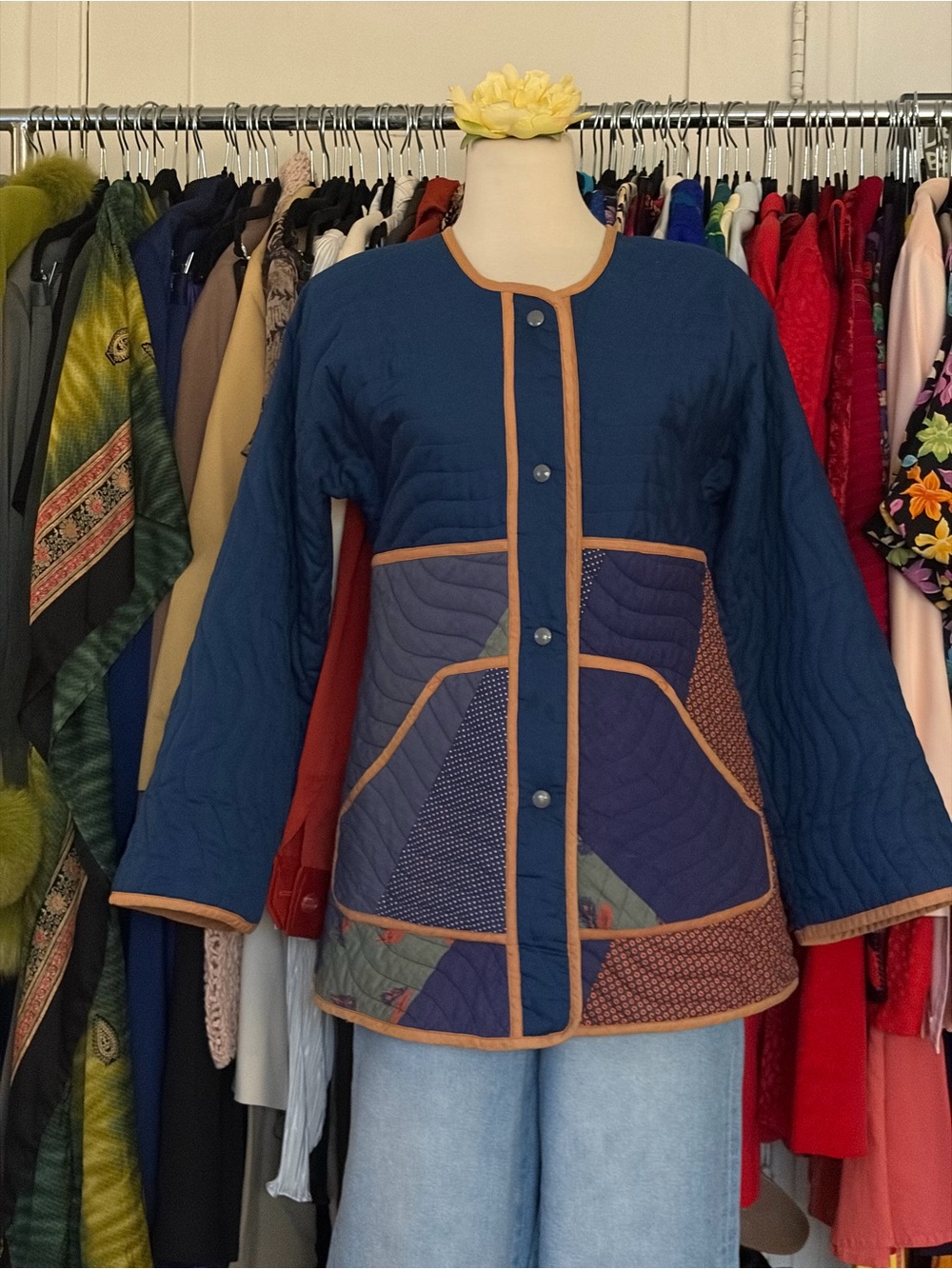 RARE Vintage Jean Marc Quilted Patchwork Jacket - KISSING BIRDS